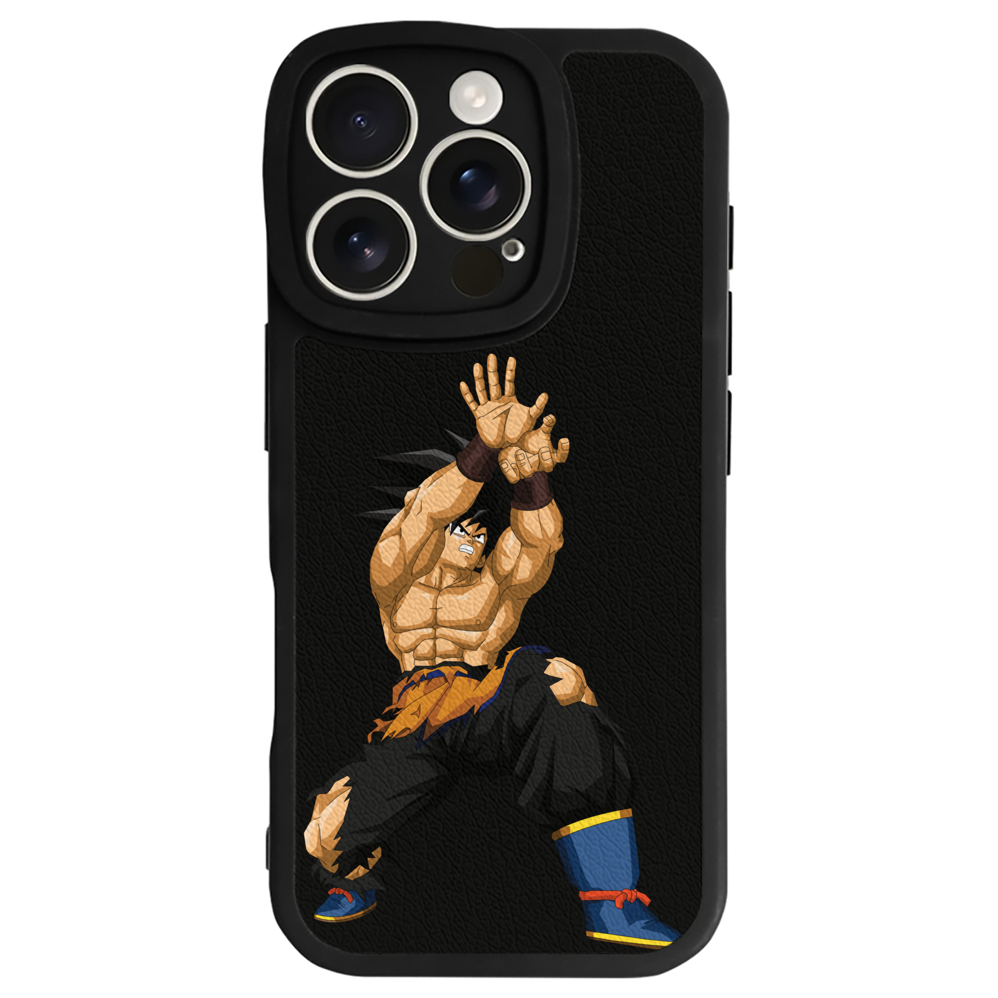 （画像用） ドラゴンボール 孫悟空（そん ごくう）Son Goku カカロット DRAGON BALL Kakarotto 【iPhone 16シリーズ対応】シリコンスマホケース（レザー調） 材質：シリコン